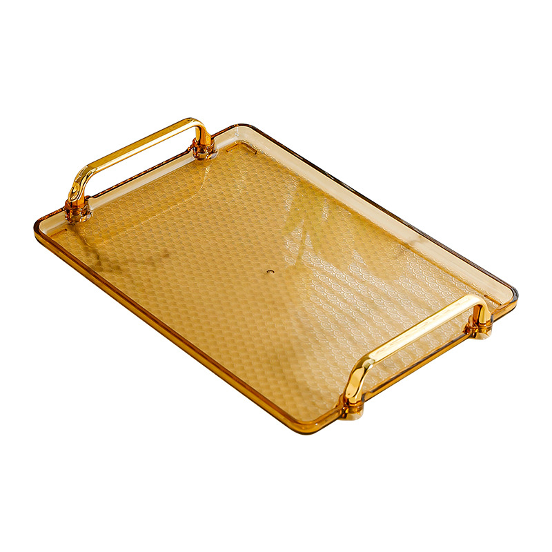 Light Luxury Rectangular Plastic Tray Hotel Hotel Room Special Water Cup Teacup Toiletries Storage Tray Commercial Item Picture