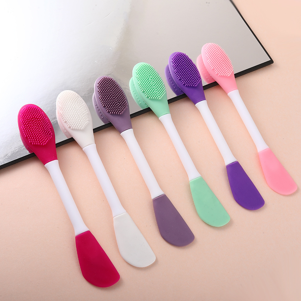 Manufacturer's Non-Silicone Tpr Material Face Wash Brush, Beauty Cleaning Tool, Double-Headed Mask Brush, Baby Hair Wash Brush details Picture