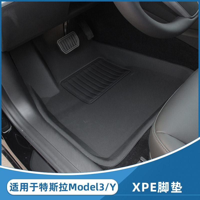适用于特斯拉Model3/Y汽车脚垫XPE左右舵3D防滑全包围脚垫18-2022图