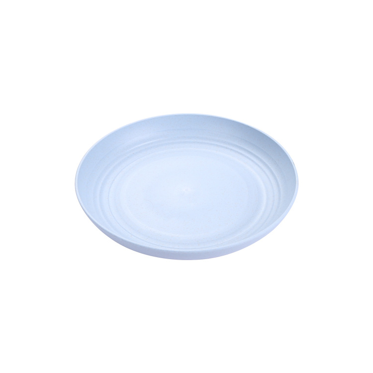 Wheat straw 23cm plate, plastic plate, buffet plate, Nordic-style ins snack and fruit plate, plastic vegetable plate Application Scenario