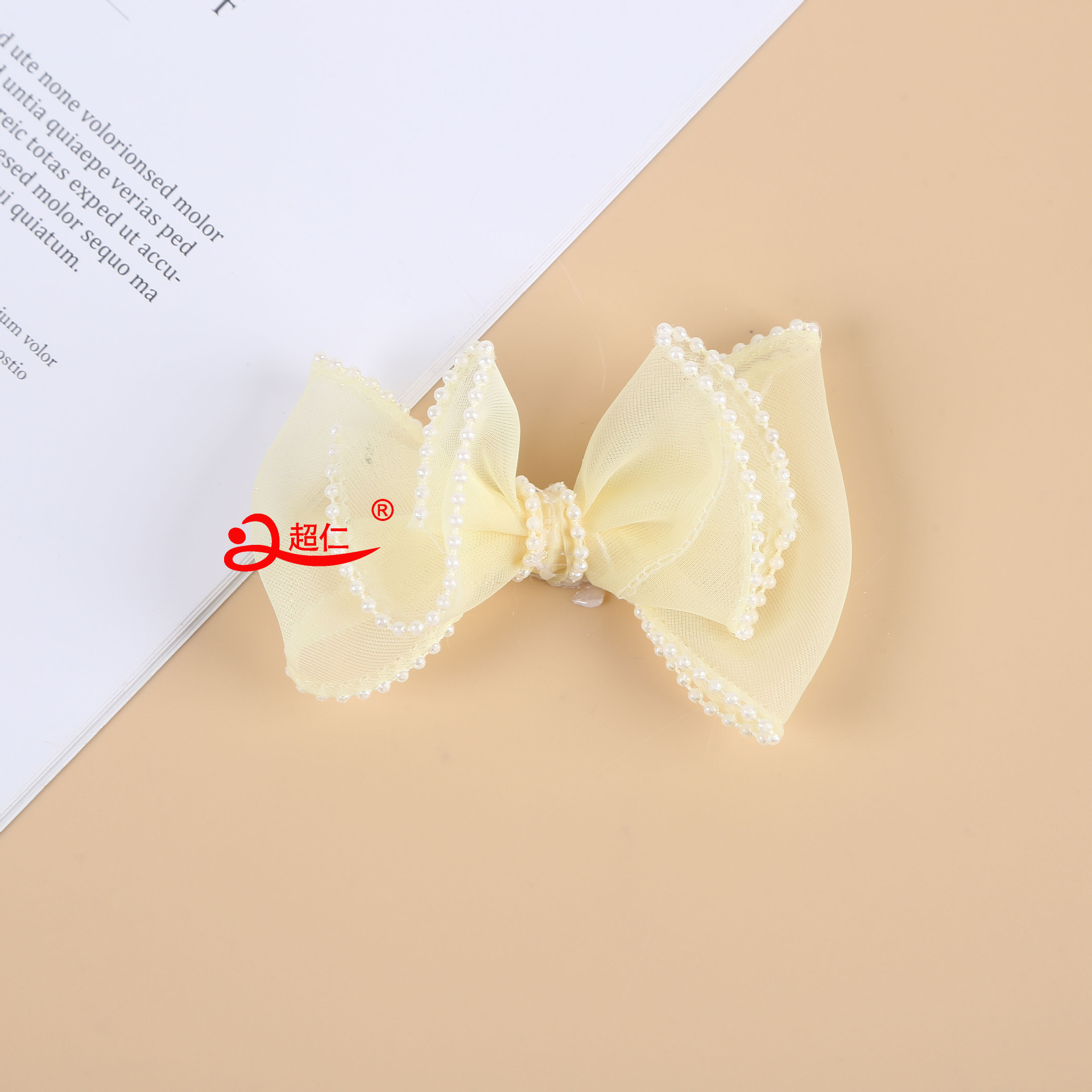 Handmade Bows Japanese And Korean Style Hair Accessories Gift Clothing Accessories New Mesh Lace Pearl Bows Can Be Produced Specification drawing