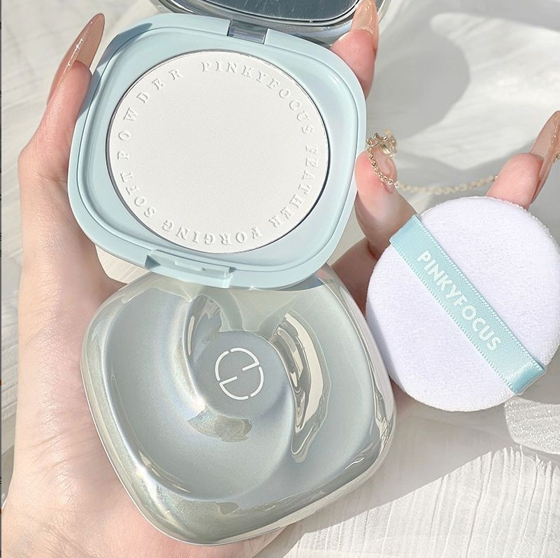 Pink Yfocus Powder Makeup Permanent Concealer Oil Control Makeup Free Powder Waterproof Sweat Scrub Powder