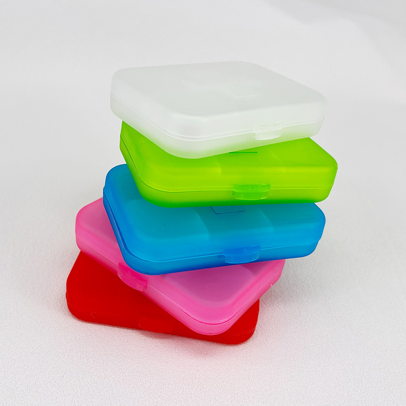 Mini medicine box, portable frosted cross medicine box