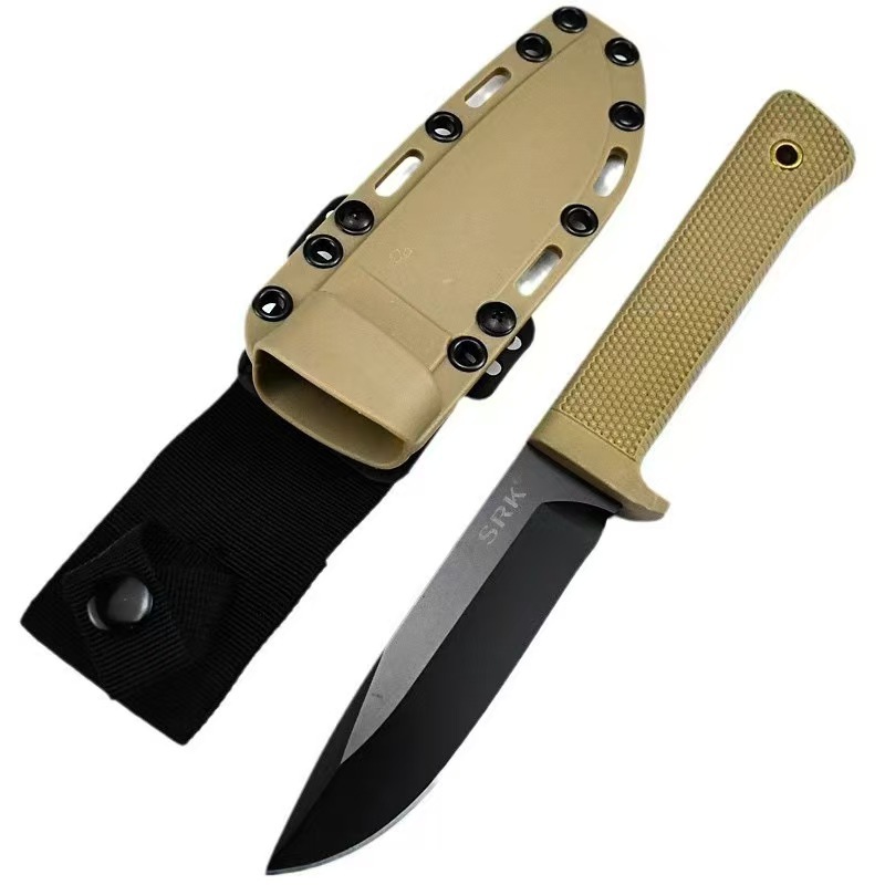 Direct supply Amazon cold steel multi-functional tactical knife, wilderness survival, mountain climbing and camping knife, sharp one-piece keel knife Application Scenario