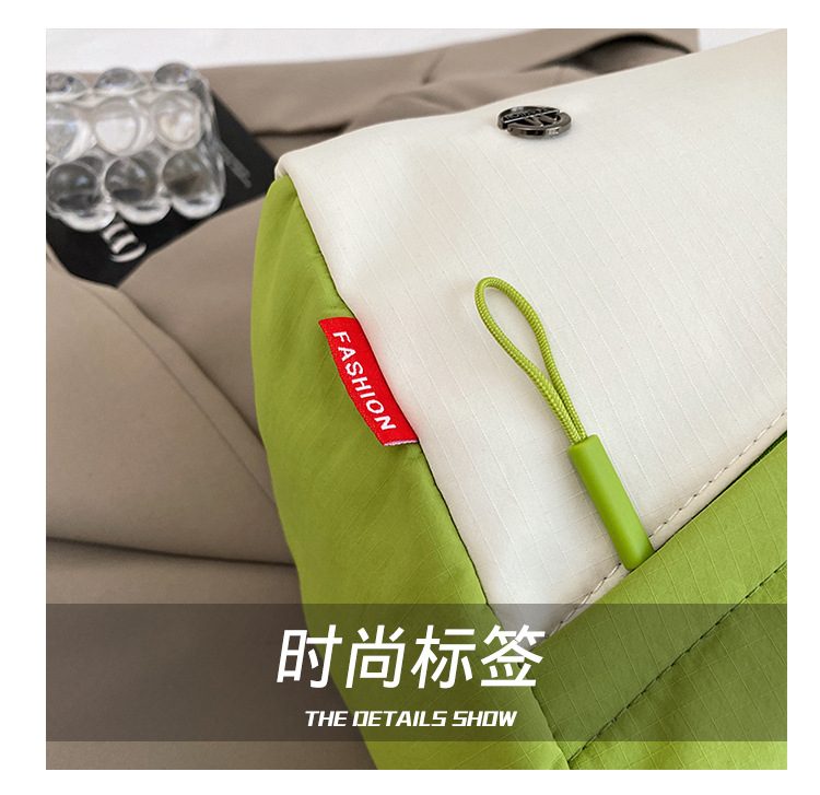 跨境韩版包包女2025新款防水尼龙包时尚新月包百搭轻便斜跨包详情4