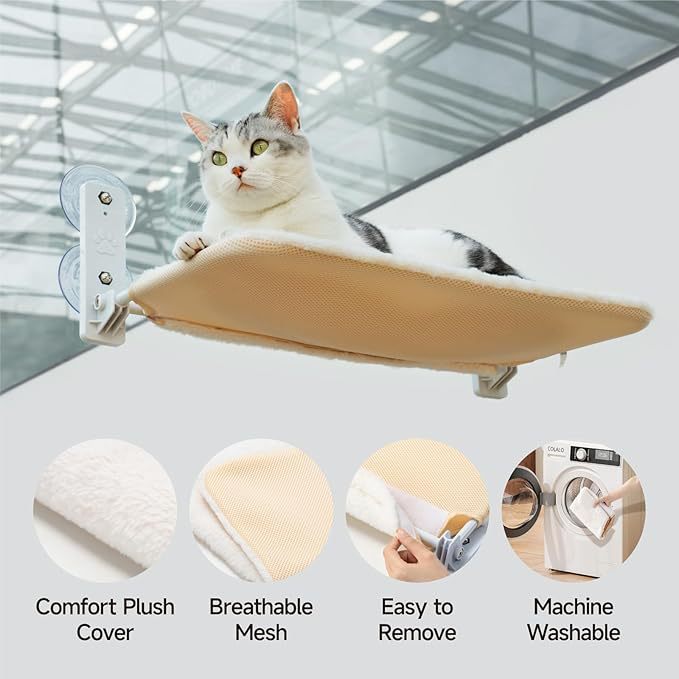 Amazon's best-selling cat hammock, cat window sunbathing hanging bed, summer suction cup balcony glass pet bed Specification drawing