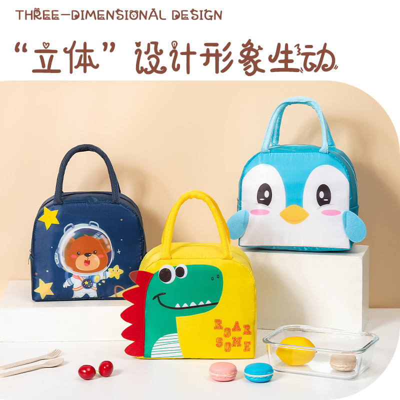 Student Lunch Box Cartoon Bento Bag Oxford Cloth Reinforced Aluminum Foil Portable Ice Bag Thermal Bag Lunch Box Bag Application Scenario