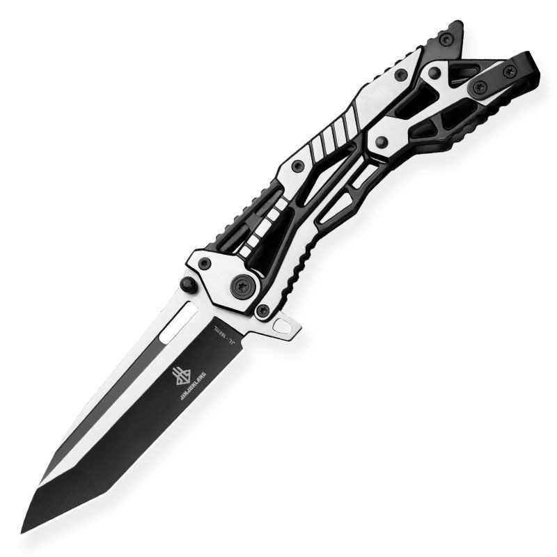 Multi-functional mechanical knife, wilderness survival knife, outdoor camping tool, all-stainless steel folding knife, folding knife delivery Item Picture