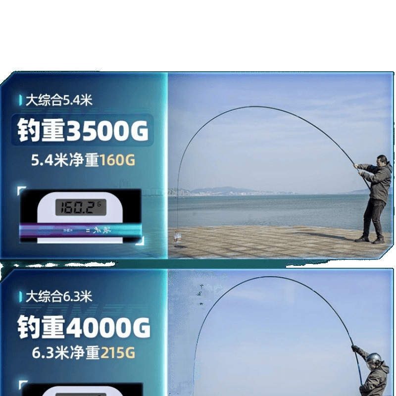 鱼竿/鱼竿渔具/渔竿/海杆鱼具/高品质渔竿白底实物图