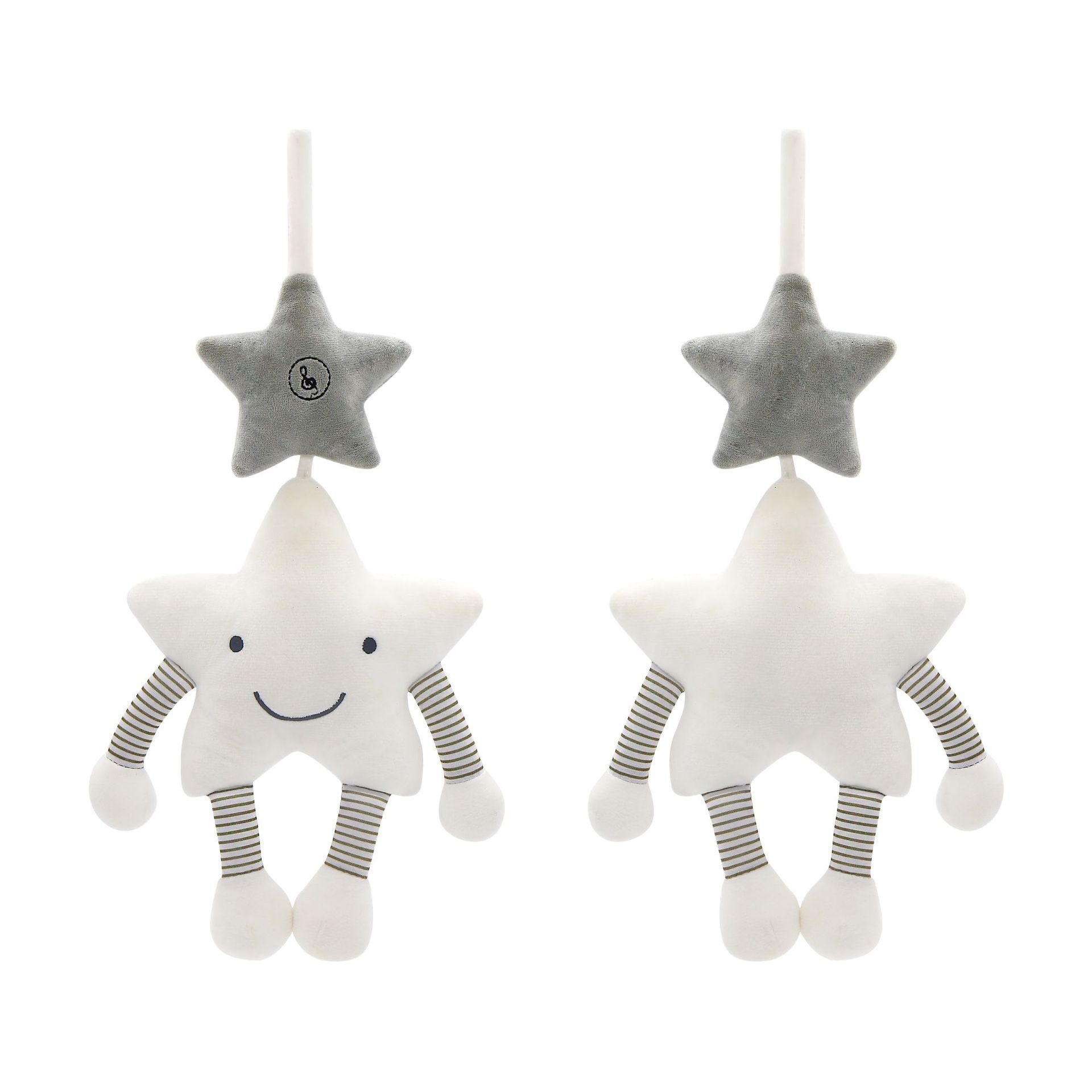 厂家定制音乐五角星云朵风铃挂件 婴儿车床挂玩具高品质发声玩具