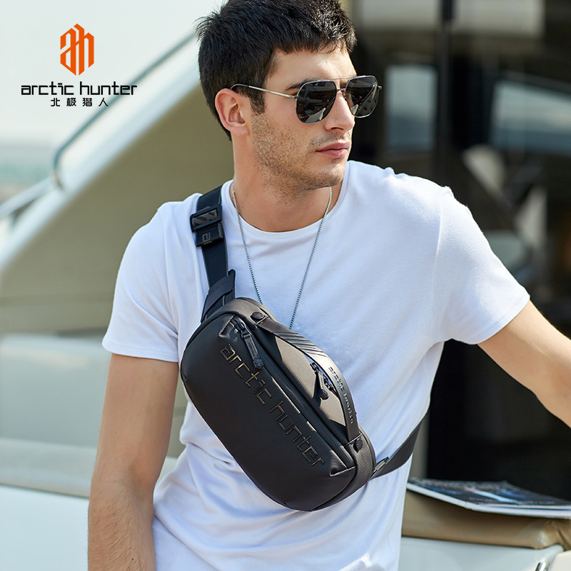 2021 New Crossbody Bag For Men Europe And The United States Trend Shoulder Bag Leisure Function Fashion Waterproof Chest Bag For Men Specification drawing