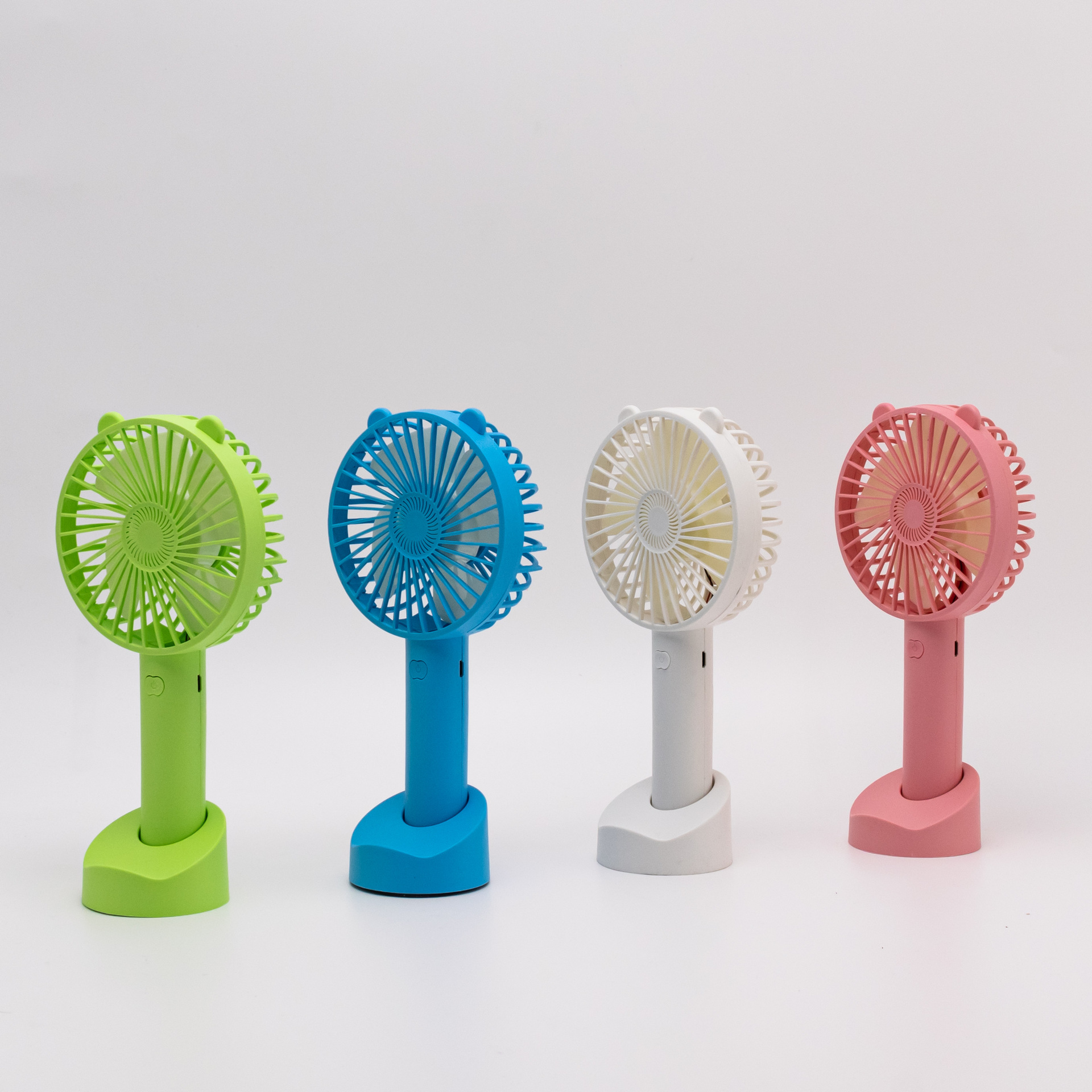 New Bear USB handheld fan portable mini creative desktop charging cartoon fan gift