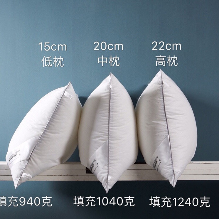 高档七星级酒店单人枕纯棉枕芯可水洗机洗枕头低中高枕一只
