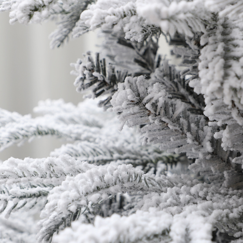 Christmas White Flocking Pe Mixed Snow Christmas Tree Premium Crypto Cedar Tree Application Scenario