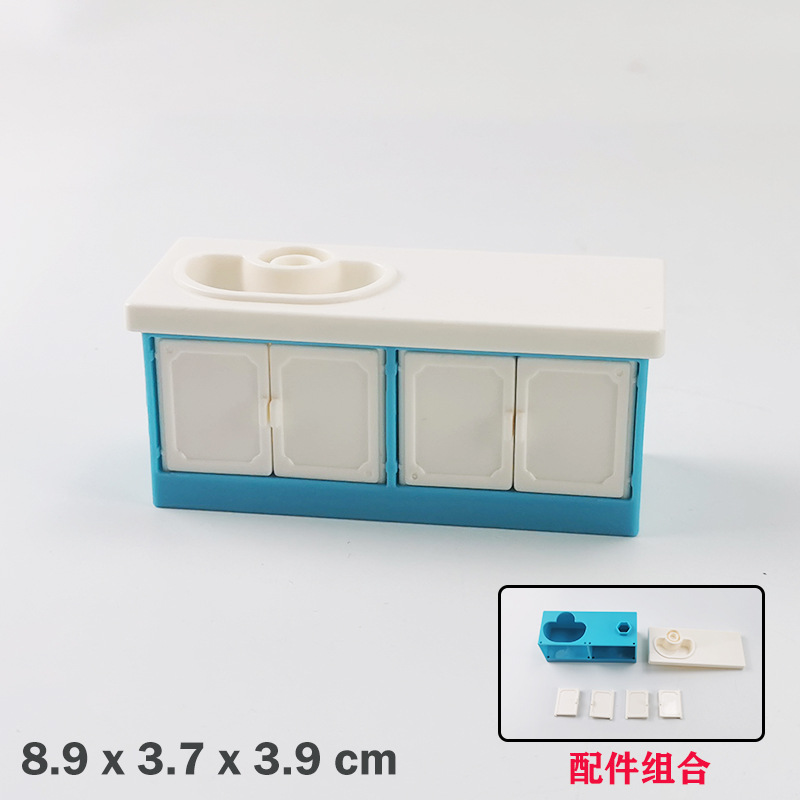 Large building block accessories, loose parts, Feile home Furnishing TV, cabinets, kettle, pot, piano, sofa model, play house pic 9