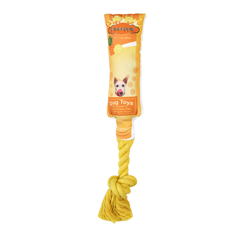 Dog toy jam, sound-sounding teeth grinding, tooth-cleaning, durable and boring gadget, rope knot, wholesale of small and medium-sized dog pet supplies Item Picture