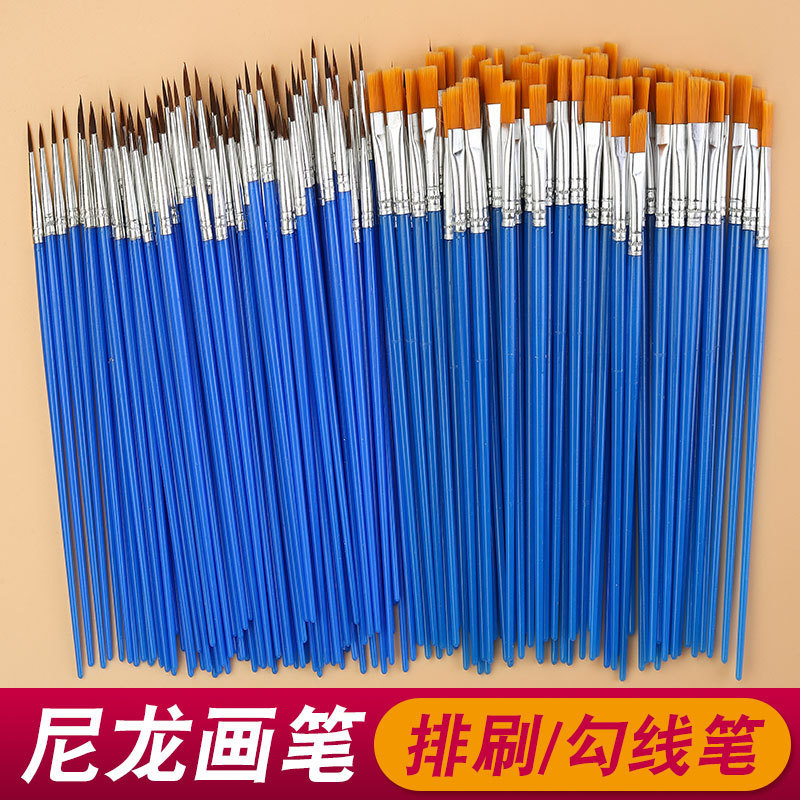 Wholesale children's nylon digital oil painting brushes, graffiti coloring paints, painting brushes, kindergarten line drawing and outlining pens, watercolor powder full figure