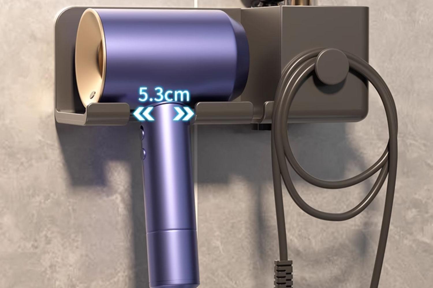 免打孔吹风机置物架卫生间壁挂式收纳支架浴室风筒收纳架省空间详情12