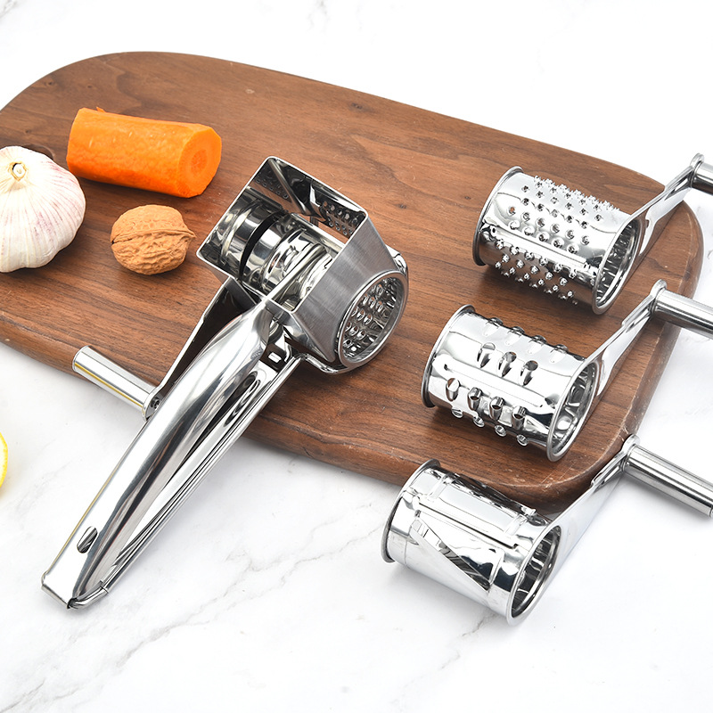 【 5-Piece Set 】 Hand Rotating Cheese Grater Nut Grater Kitchen Gadget Manual Cheese Grater In Stock details Picture