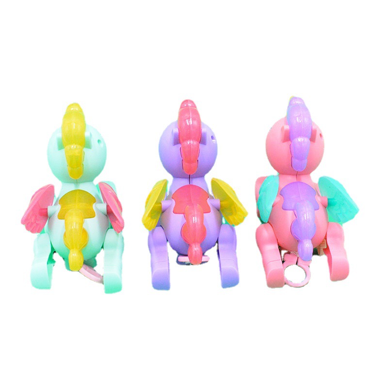 Spring-wound unicorn toys, wire pulling, glowing new, unique treasures, gifts, children's creative small toys, street stall toys wholesale 1 details Picture