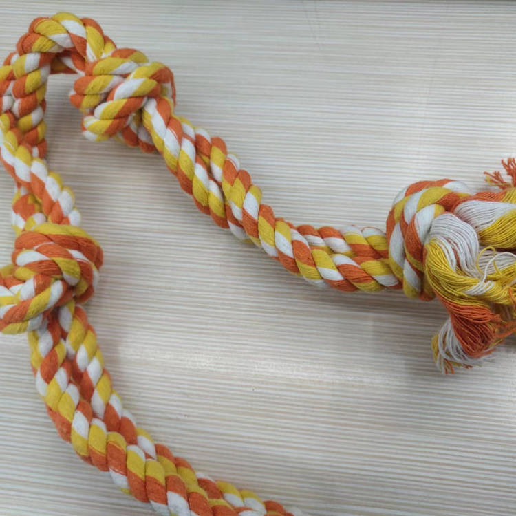 Pet cotton rope toys, durable teeth grinding rope knots, dog weaving toys, medium and large-sized dog training and teeth cleaning pet supplies Specification image