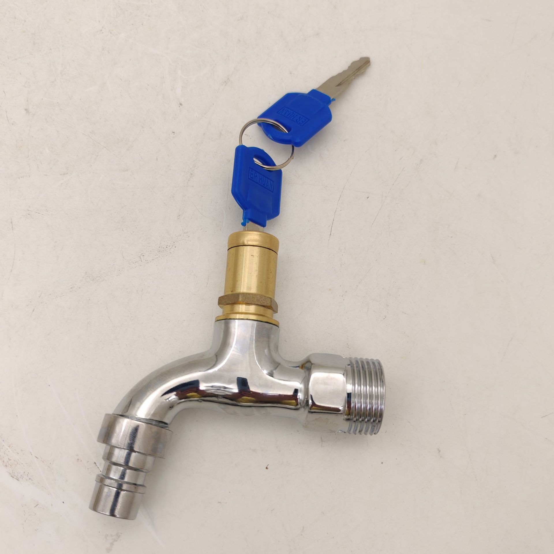 自产自销 家用户外防盗钥匙4分带锁匙水龙头6分钥匙 水龙头
