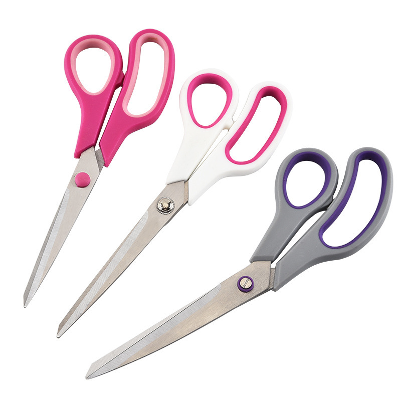 Factory direct sales of stainless steel scissors, rubber scissors, student stationery, office art scissors, hand scissors, household tailor scissors