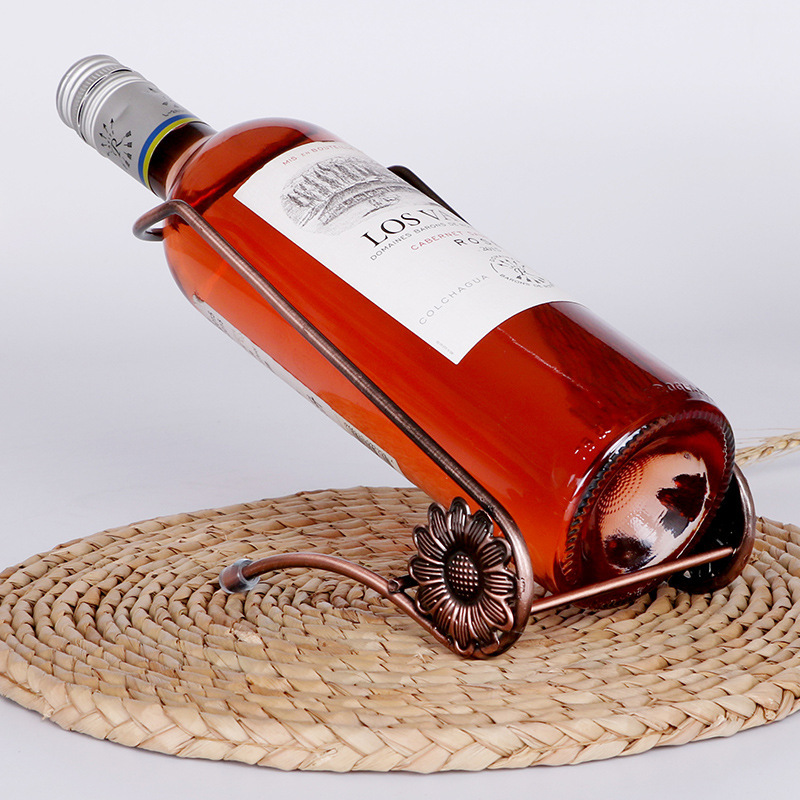 厂家批发创意欧式小酒架摆件家用酒柜酒瓶架铁艺斜放红酒架简约风