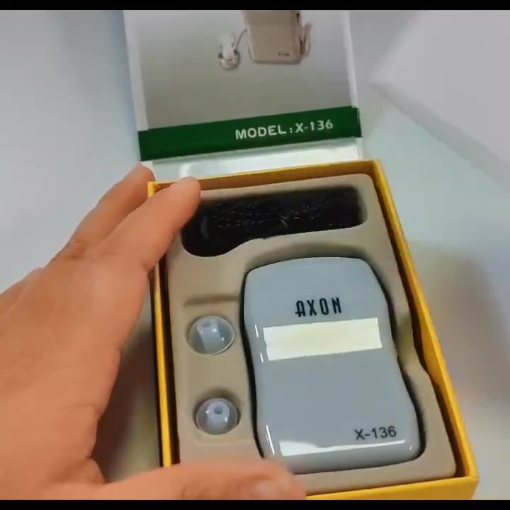 Cross-border exclusive X-136 box hearing aid for the elderly, back-of-ear sound amplifier, English packaging, wired hearing aid Specification image