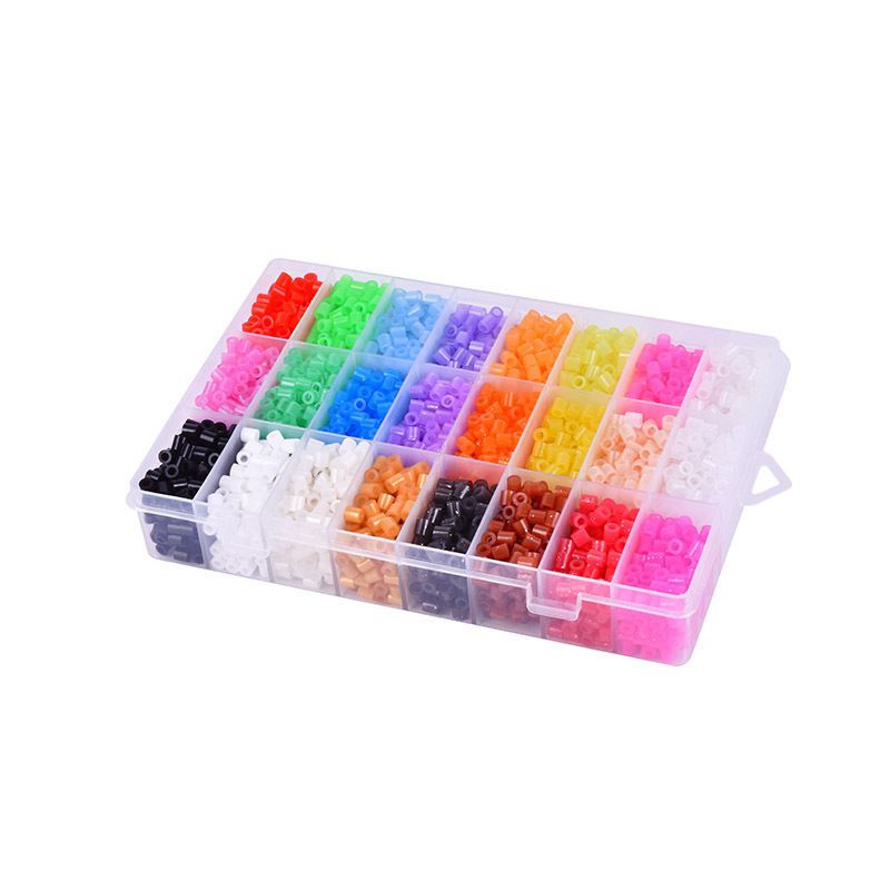 24-color luminous children's diy jewelry pendant, handcrafted gift toy, 5mm hot-melt bean set box Item Picture