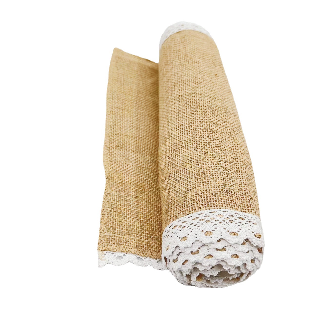 Coarse linen tablecloths and placemats, white lace tablecloths, wedding decorations, retro romantic style, gifts, engagement hotel Item Picture
