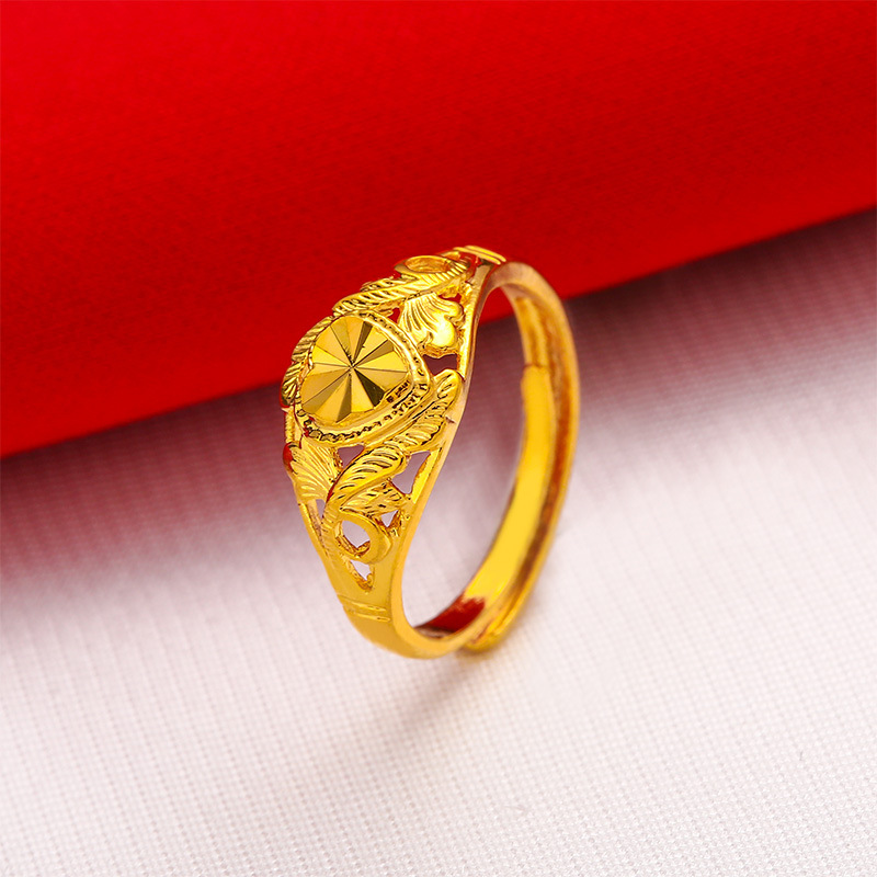 2021 new live-streamed 24K simulated gold jewelry for women, rose ring, Vietnamese sand gold ring wholesale Application Scenario