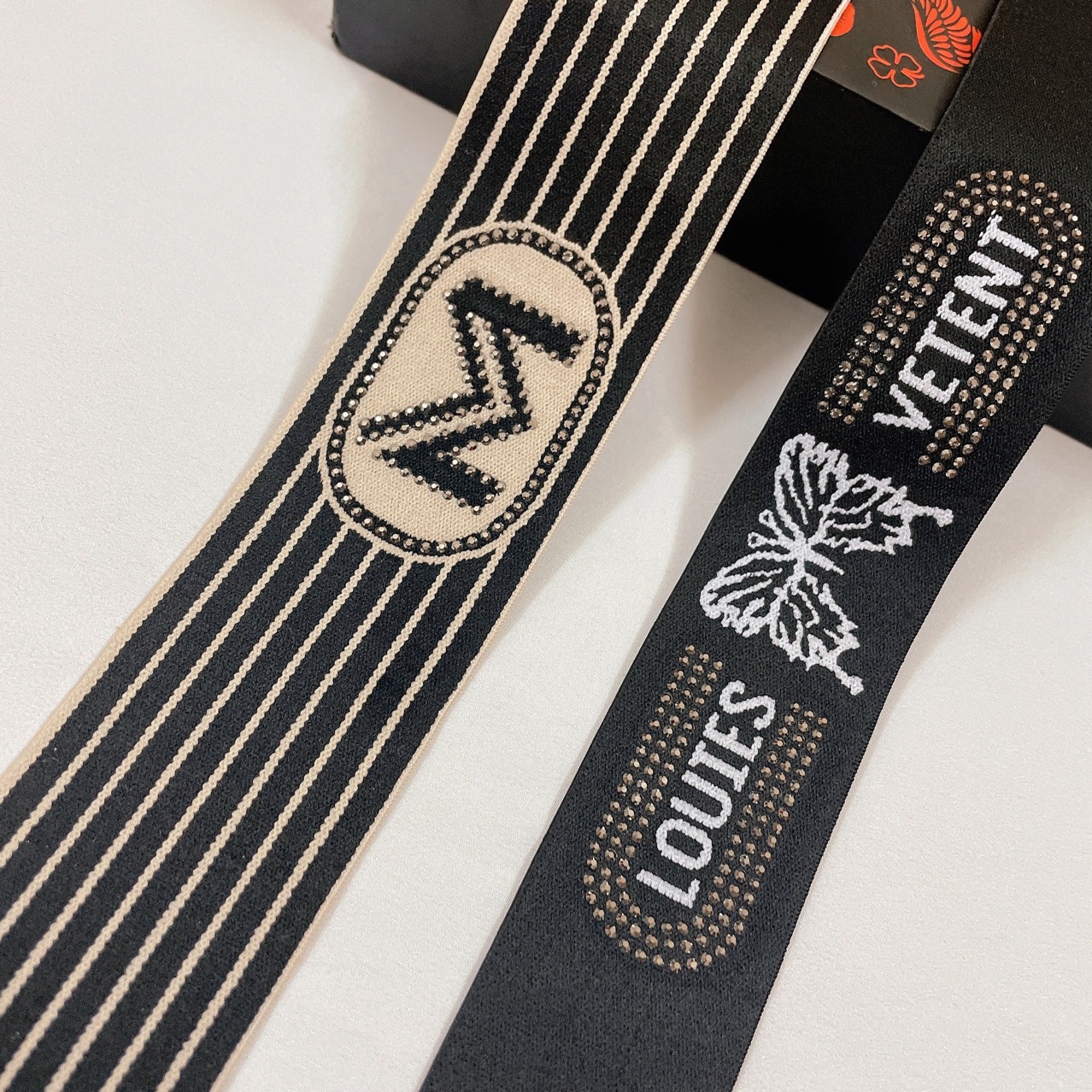 New Fashion Brand Hot Diamond Elastic Belt English Jacquard Elastic Belt Clothing Accessories Leisure Elastic Waistband details Picture