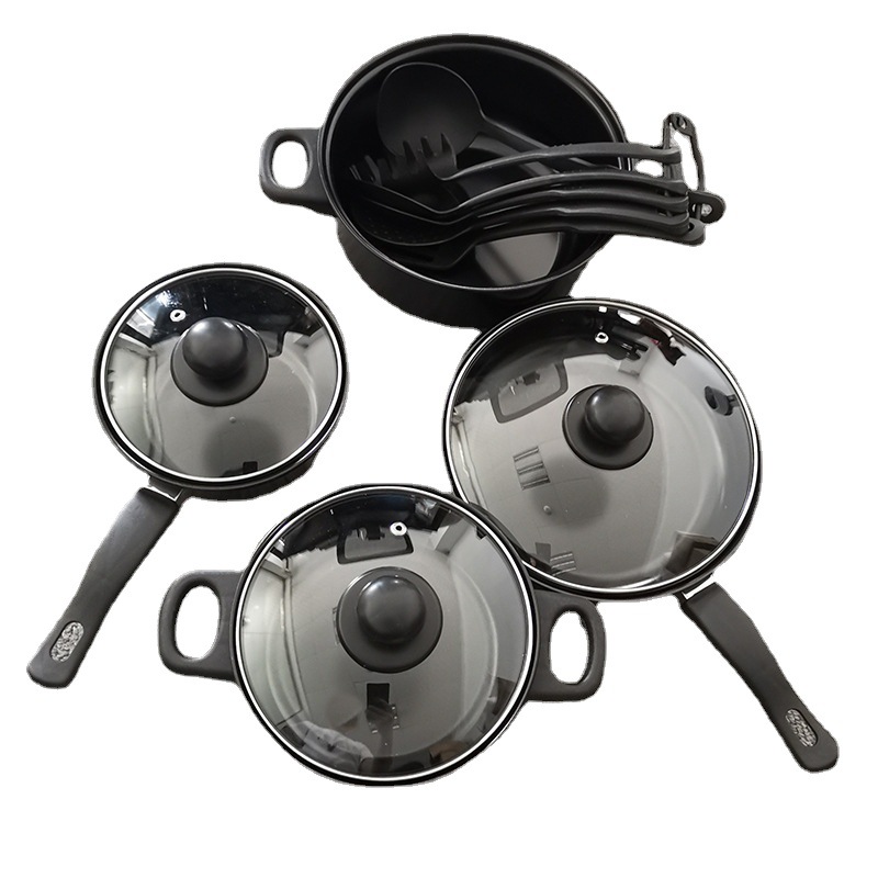 Pot Set Foreign Trade Pot Set 13 Sets Of Non-Stick Pot Soup Pot Saucepan Frying Pan Multi-Piece Kitchen Wholesale Item Picture