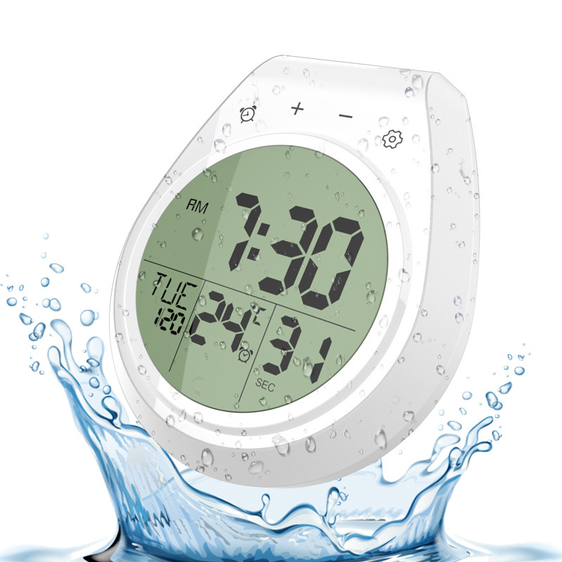 Waterproof wall-mounted bathroom clock without drilling holes Application Scenario