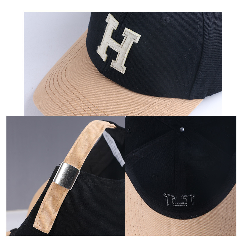 The popular H-letter baseball cap for women is a trendy brand that shows off one's face. It's a casual and versatile Korean version of a spring and autumn sunshade baseball cap for men Specification image