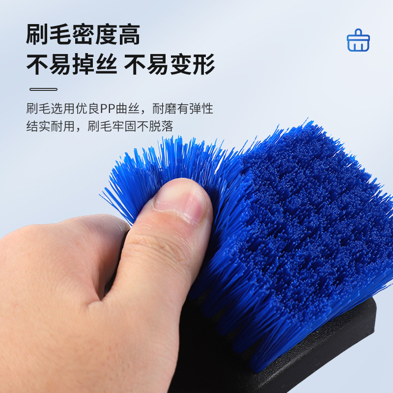 Car wheel hub brush, rim brush, car beauty and car washing wonder tool, tire cleaning brush, tight bristles, wholesale in stock Specification image