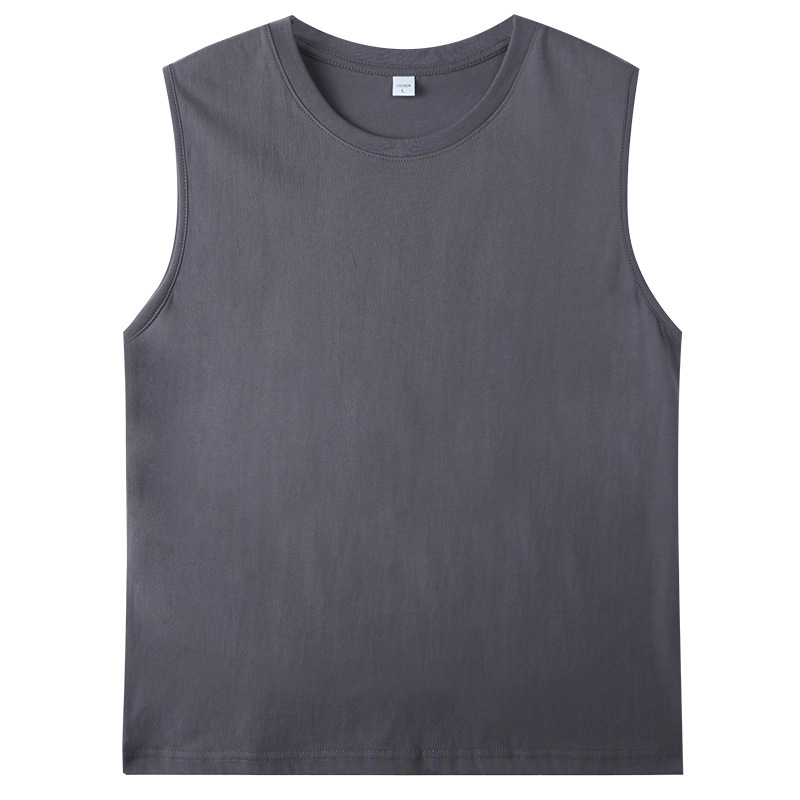 230g men's vest, men's sleeveless pure cotton T-shirt, American trendy clothes, summer top wholesale, enterprise work clothes Item Picture