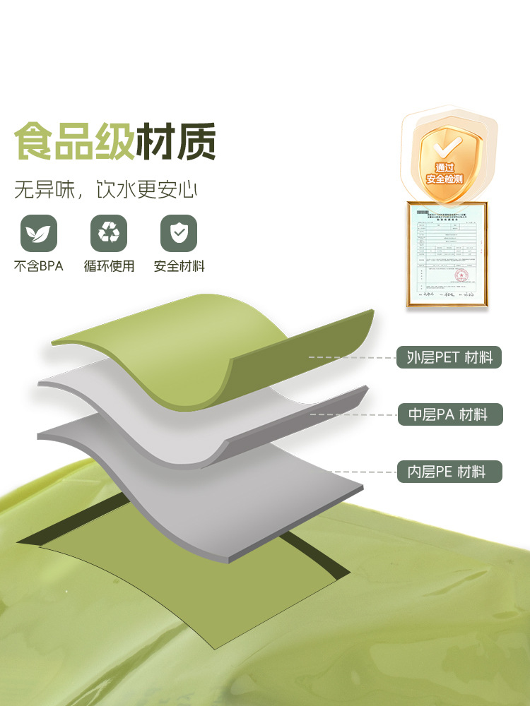 Beishan Wolf Water Bag Outdoor portable folding large-capacity thickened soft food-grade water storage bag camping vehicle 8L Specification image