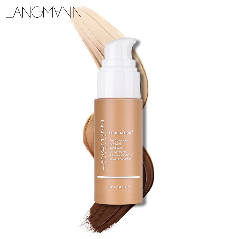 Langmanni Foundation Matte Oil-Controlled Concealer Foundation, a domestic bestseller of European and American makeup products 5