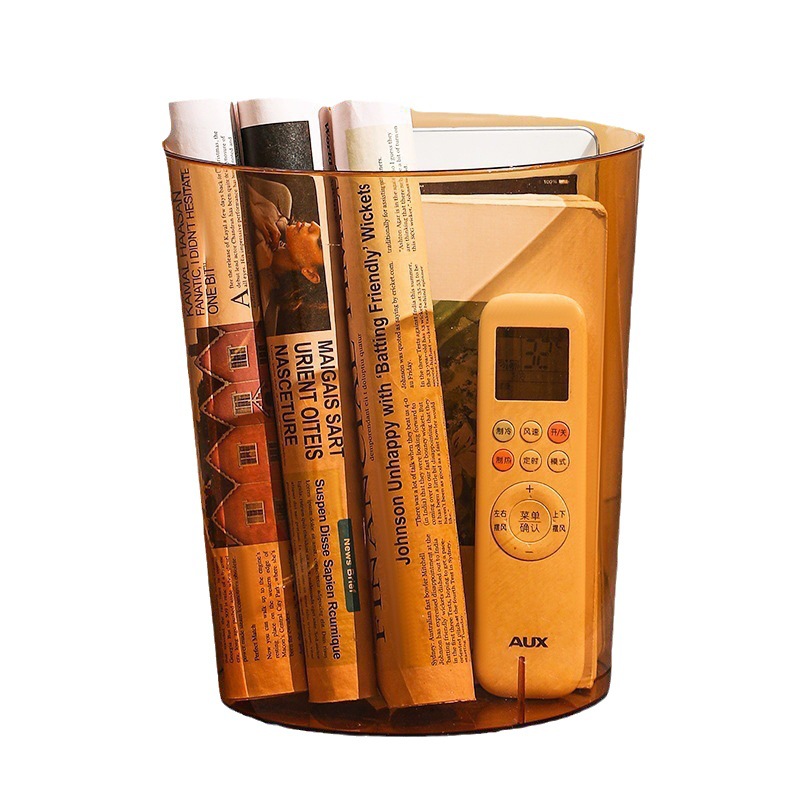 Kitchen trash can, household light luxury transparent bedroom bathroom, simple office living room, large-capacity wastebasket, large size Item Picture