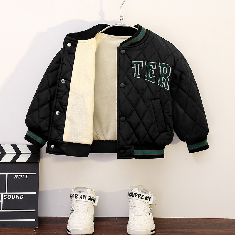 Korean baseball jackets for children, thickened cotton-padded jackets for boys and girls, and cotton-padded jackets for babies in spring, autumn and winter are all bestsellers