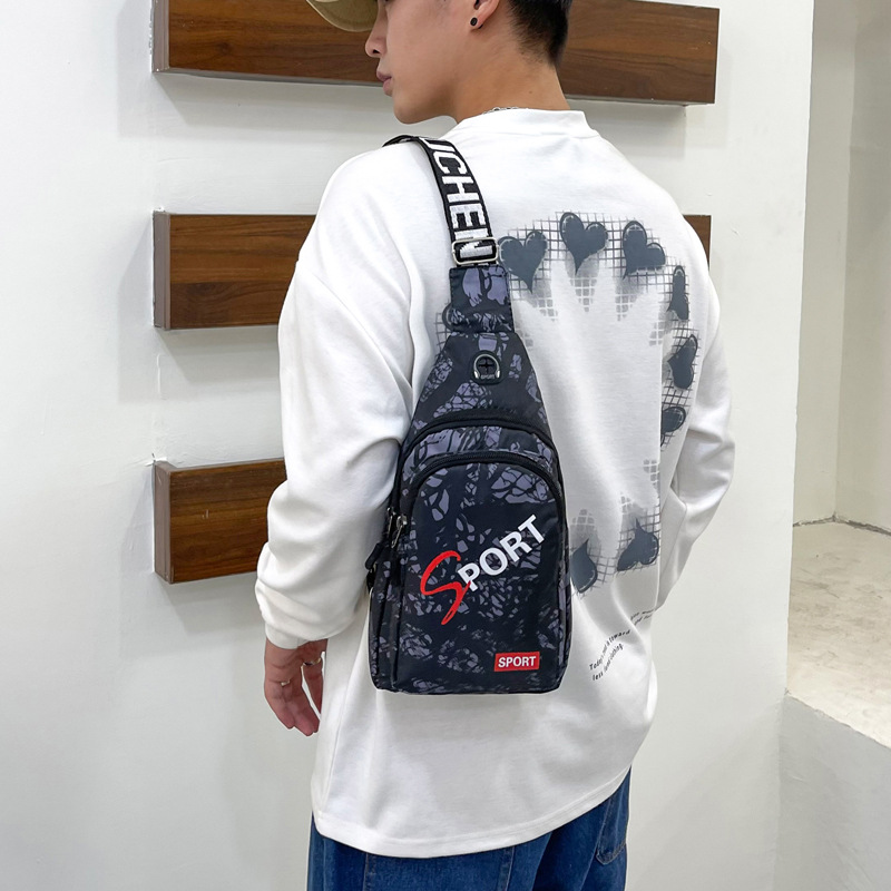 Men's Chest Bag Shoulder Bag Crossbody Bag Large Capacity Outdoor Leisure Chest Bag Travel Small Backpack Multi-Functional Sports Bag