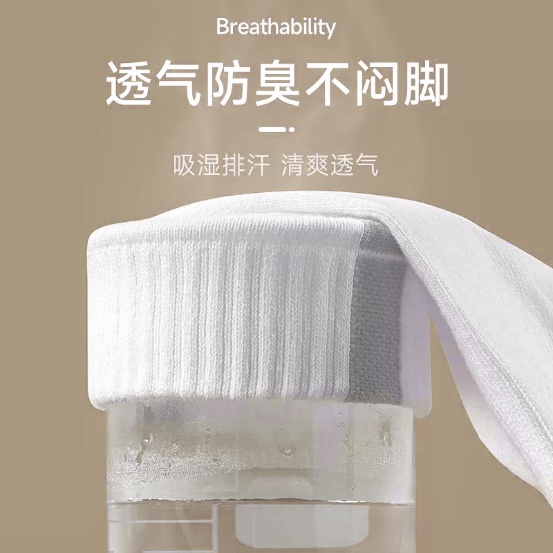 运动、休闲棉袜实物图