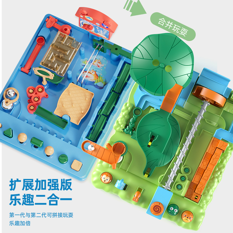 Children's intelligence and intelligence walking beads, Beibei jungle Adventure, water park maze track toys Specification image