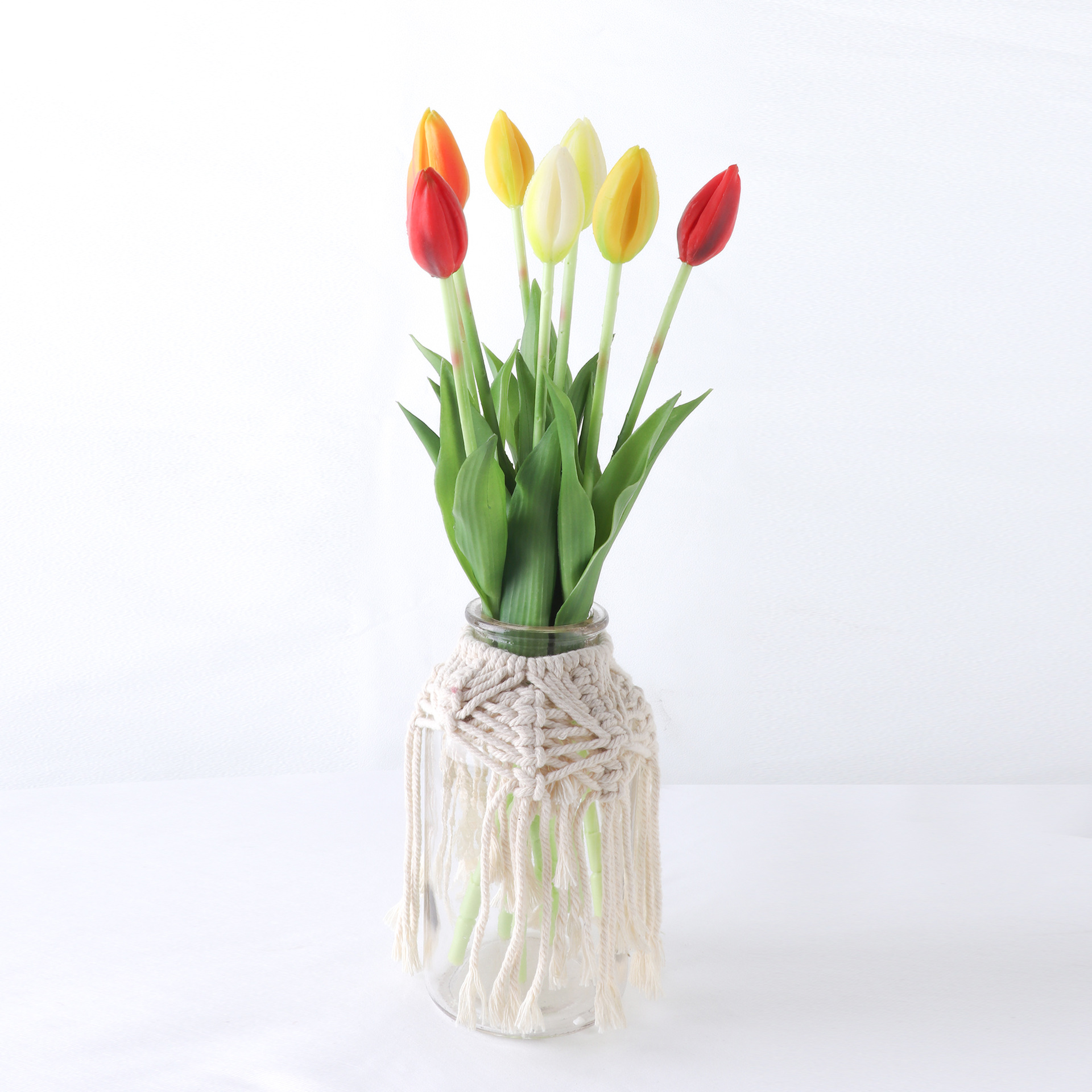 Tulip simulation bouquets, soft rubber PE latex silicone artificial flowers, home flower arrangement, photography, decoration, floral art wholesale