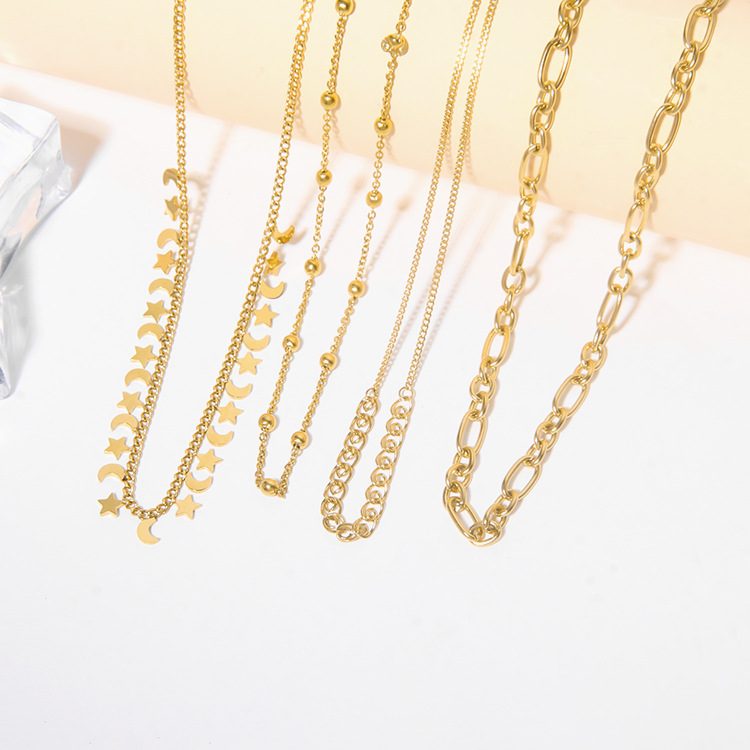 Oval chain, DIY jewelry bracelet, semi-finished accessory, pendant, chain, 18K vacuum electroplated