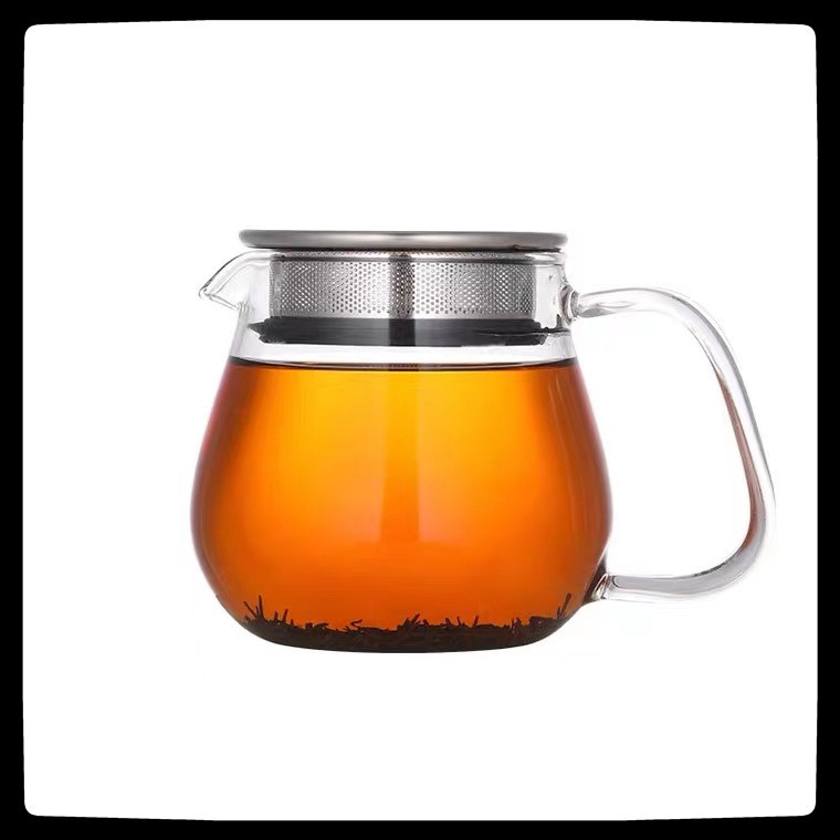 Japanese-style simple glass teapot with a filter screen, a household one-person drinking cold water kettle, and the water cup can be heated