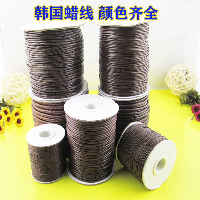 厂家直销 环保DIY皮绳项链绳手链多色手工编织腊绳腊线韩国圆蜡线