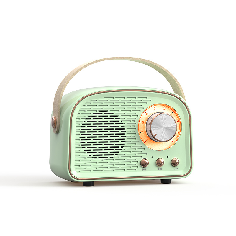 New retro Bluetooth speaker, outdoor portable Bluetooth mini speaker, subwoofer, mini retro speaker manufacturer Item Picture